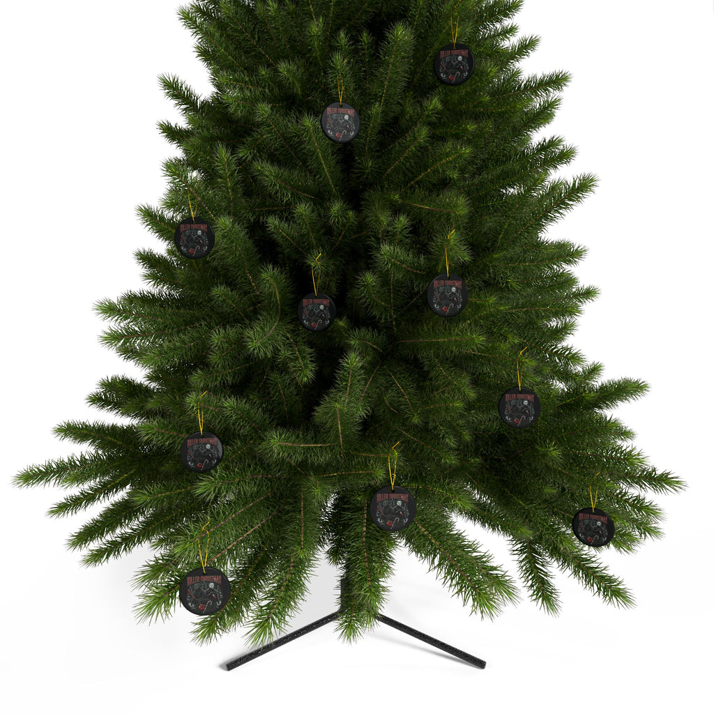 Killer Christmas Ceramic Ornaments, 2-Side Print, (1pc, 3pcs, 5pcs, 10pcs)