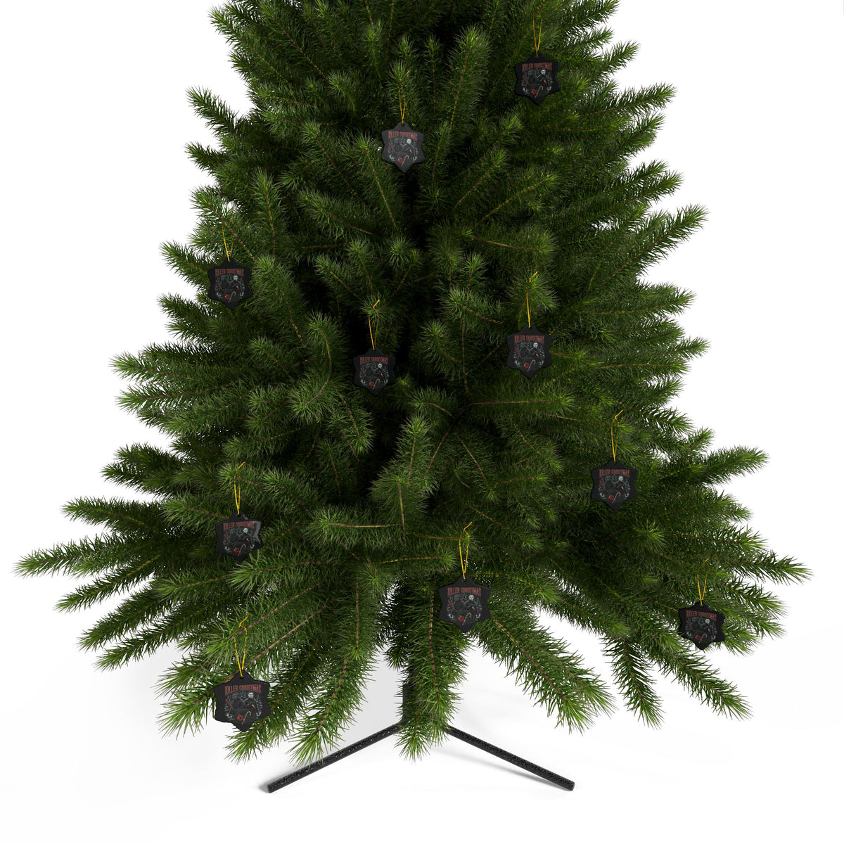 Killer Christmas Ceramic Ornaments, 2-Side Print, (1pc, 3pcs, 5pcs, 10pcs)